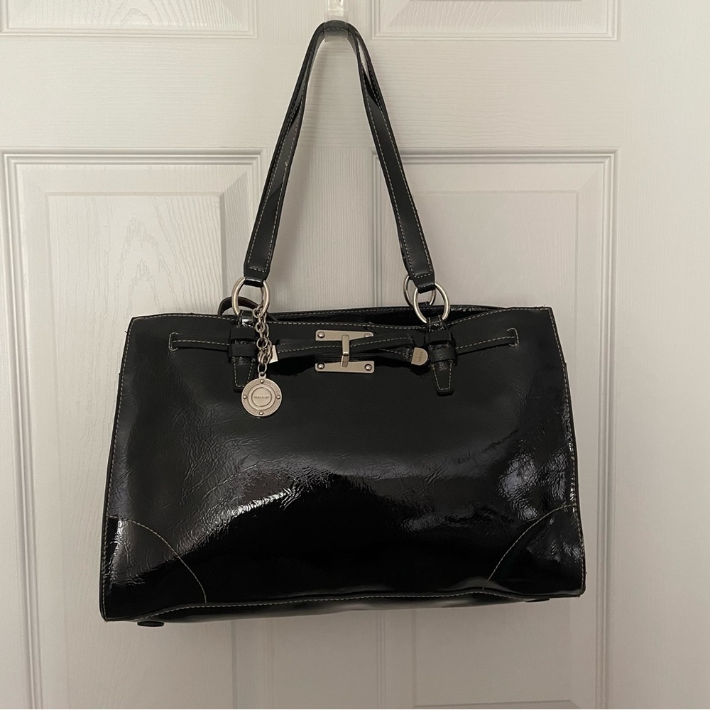 💖🖤 Mac & Jac Black Patent Leather Satchel GORGEOUS!!